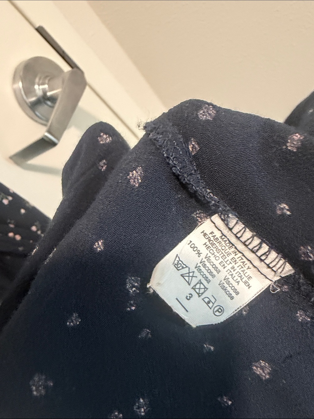 Brandy Melville Navy Floral Wrap-Style Midi Dress - Picture 10 of 13